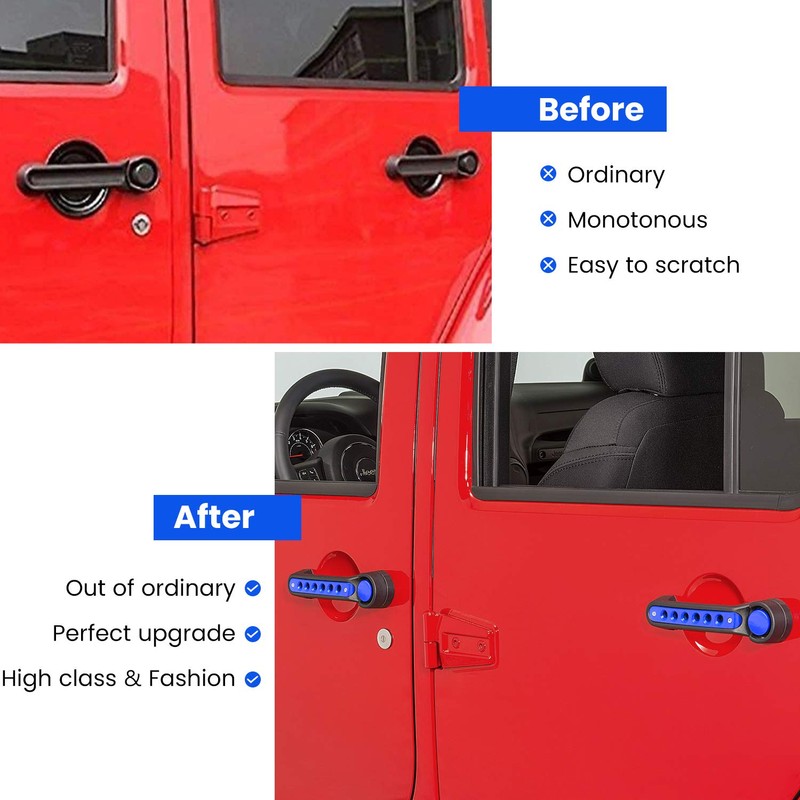 E-cowlboy Grab Handle Inserts Cover+Push Button Knobs Cover Trim for