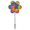 In the Breeze 6-Petal Flower Spinner, 19.5-Inch Rainbow Dazee Flower