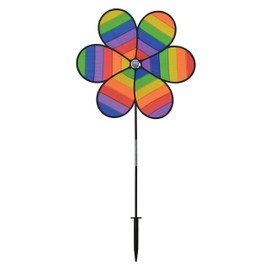 In the Breeze 6-Petal Flower Spinner, 19.5-Inch Rainbow Dazee Flower Spinner, 2828