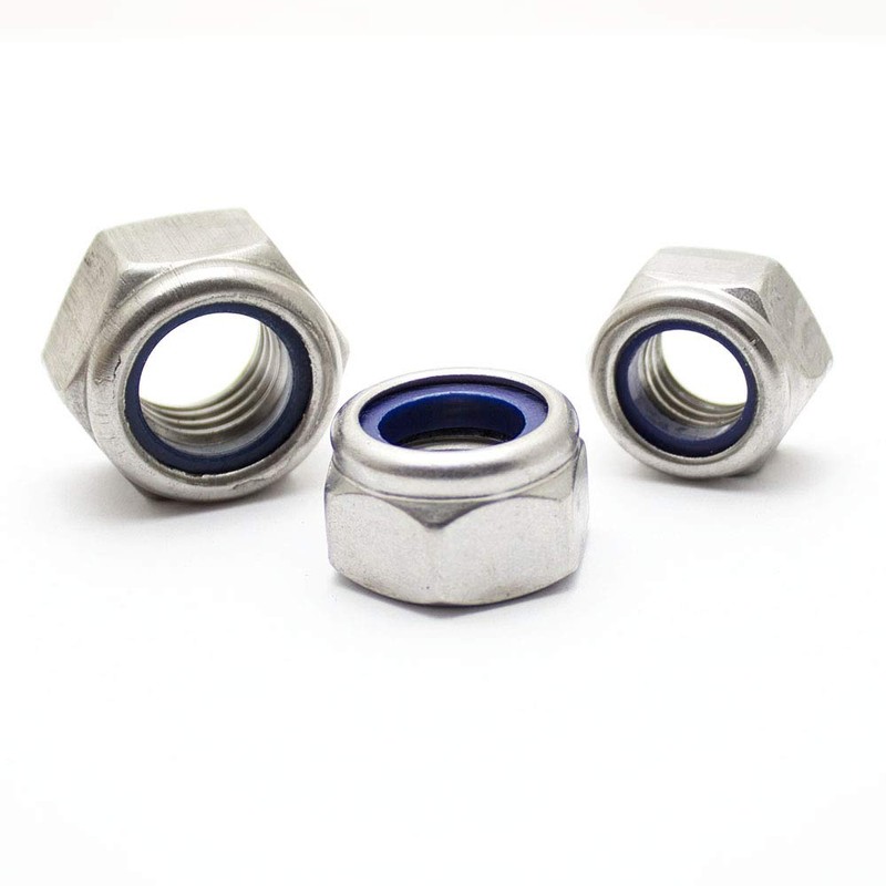 Hexagon Nuts M12 Self-Locking DIN 985 Stainless Steel A2 (Pack