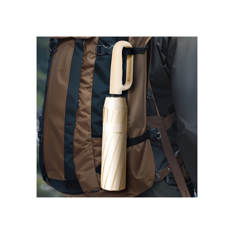 Carabiner 3-Fold Automatic Umbrella UV Block with Blackout Canopy