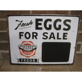 Southern States Cooperative Feeds FRESH EGGS FOR SALE Metal Chalkboard Sign