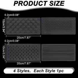 HOBBIESAY 4Pcs Customised Clear Acrylic Sashiko Stencil 10x20cm Embroidery Pattern Template Acrylic Embroidery Tool Quilting Stencil Tool Drawing Line Template for Hand Quilting and Embroidery