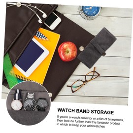 TEHAUX Watch Accessories Pouch Smart Watch Storage Bag Washable Large Capacity Organizer