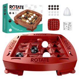 DRJCKOLOTH Track Logic Board, Four Win Board Game, Board Games, 4 Four Win Spins, 2 Player Strategy Board Game, Improving Skills and Mental Agility