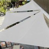 CINY Sonnenschutz Segel Dreieck, 3x3x3m, Ausgestattet mit 3-teiligen 2m Langen