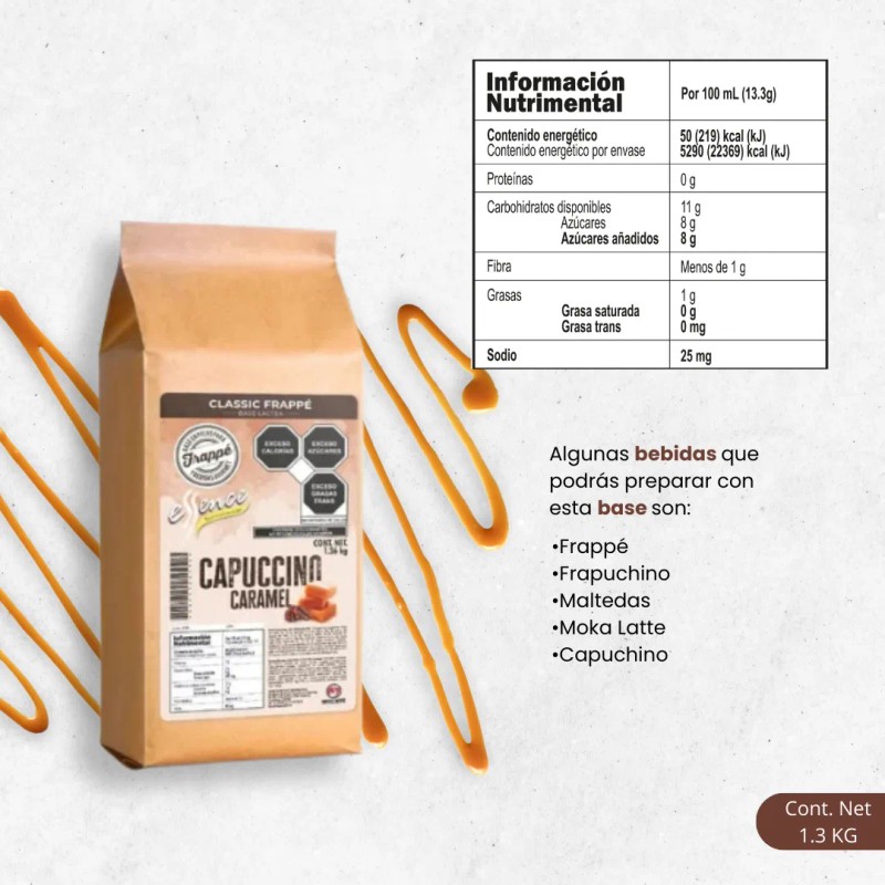 Base Frappe 19 Sabores 1.36 Kg, Produce 44 De 12