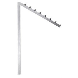 Straight Arms 8-Ball Chrome Slant Arm Interchangeable 48 to 72 Inches H for Clothing Rack