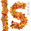 2Pack Fall Garland Maple Leaf, 5.9Ft Fall Leaf Garlands, Fall