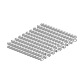 PATIKIL 304 Stainless Steel Dowel Pins 1x10 mm (5/64" Dia), 20 Pcs Round Head Flat Chamfered End Metal Dowel Pins Bunk Bed Pegs for Support Shelves Furniture Device