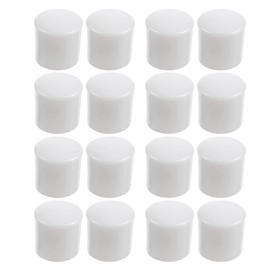 WELANGBN 16 Pcs Premium Rubber Door Stop Stud Replacement Tips – Doorstopper Bumpers, Springe Hinge End Caps for Wall & Floor Protection – Universal Size (White)
