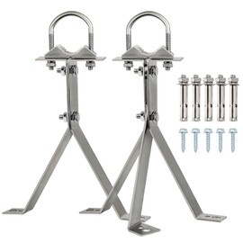 XRDS-RF Antenna Wall Mount - 10 Inch Heavy-Duty Stand Off Wall Mast Mount Windproof Mounting Bracket for TV Antenna Mast (2-Leg + 3-Leg)