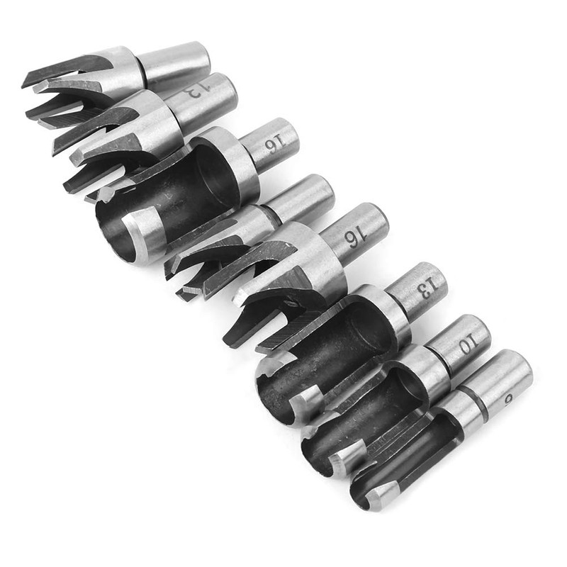 Wood Plug Cutter,8Pcs Wood Plug Cutter Tapered Claw Drill Bit