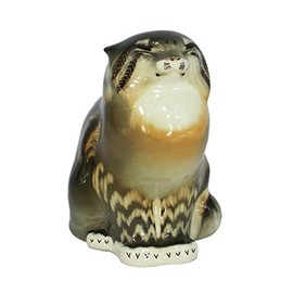 Cat WildCat Lomonosov Porcelain Collectible Figurine