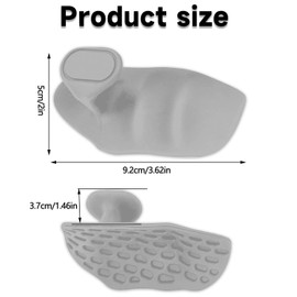 Yharnamite 1 Pair Anti-Slip Workout Grips with Storage Pouch, Ergonomic Rubber Hand Protector Gloves for Weight Lifting, Pull-Ups, Gym Training and Exercise for Men and Women (Grey)