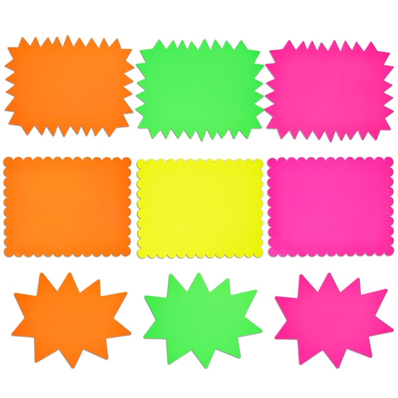 Stockroom Plus Neon Poster Board Shapes - 11 x 14