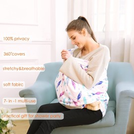 Hicoco Car Seat Canopy Nursing Cover Multi Use Baby Stroller and Infant Carseat Cover