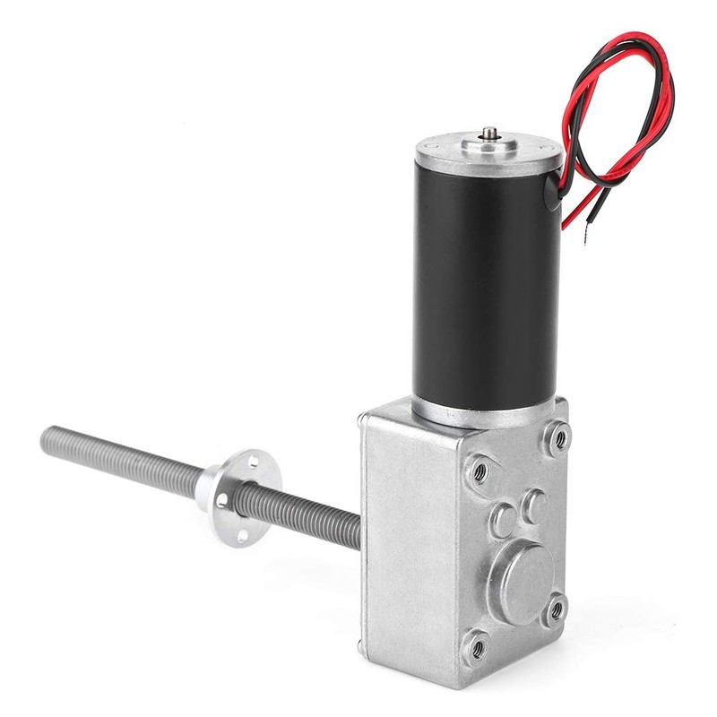 12V Geared Motor with Torque, 1280 M8 Double Shaft Worm