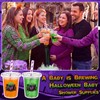 25 Pcs Halloween a Baby Is Brewing Baby Shower Cups