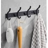 MEIJO Stainless Steel Coat Hook, Wall Coat Hook with 4