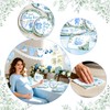 Greenery Baby Shower Plates Napkin Blue Baby Boy Party Tableware