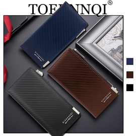 TOEDNNQI Men's Long Wallet, Bi-fold Wallet, Large Capacity, Bill Holder, Multi-functional, Men's Folding Wallet, Father's Day, Bi-Fold, Synthetic Leather, ID Window, Birthday Gift, Gift, Braun
