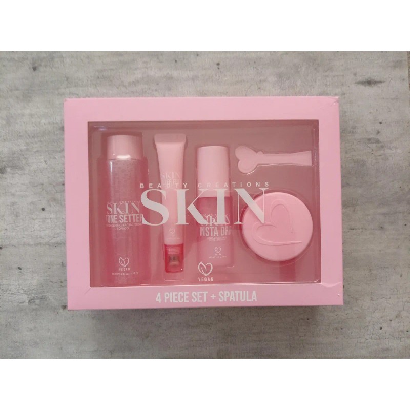 Set Skincare Beauty Creations Skin 4 Piezas + Espatula