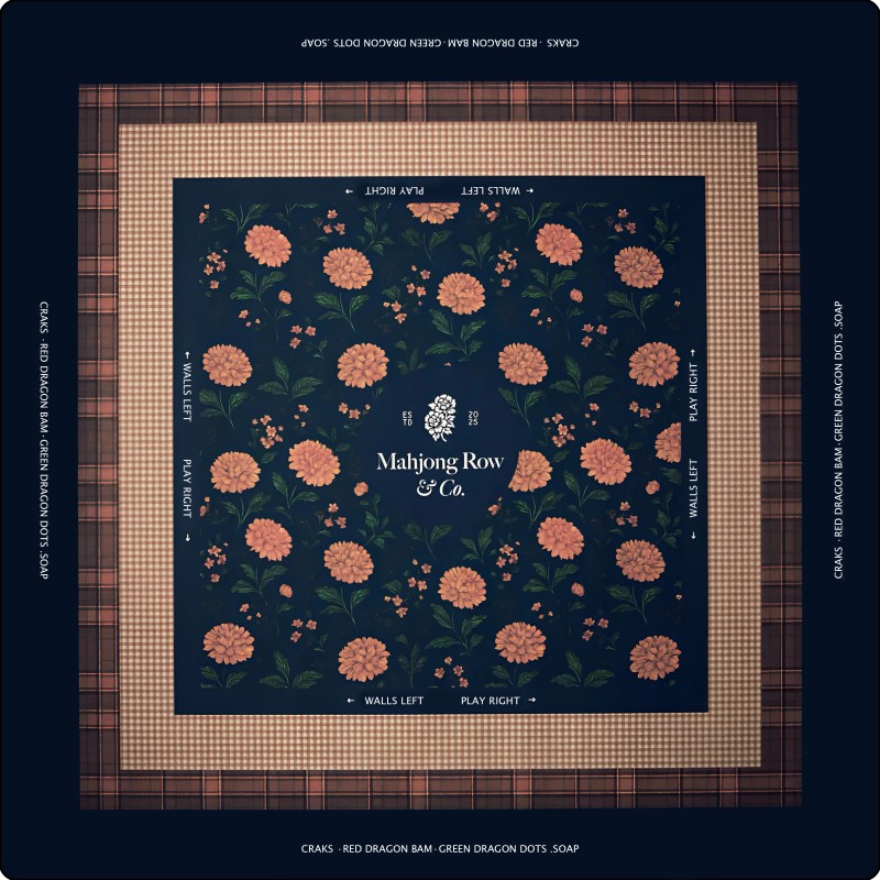 Customized Holiday Party Luxury Mahjong Mat American Mahjong Table Mat