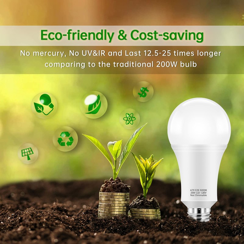 KINDEEP 150-200W Equivalent 23W E26 LED Bulb, A21 LED Super