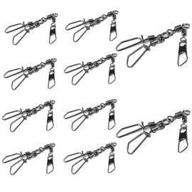 Granmagazz 10 Pcs Double Screw Sarkan Swivels Fishing Tackle Octopus Legs Swivels Snaps Sarkan Fishing Octopus Double Specifications Screw Sea Lure Jig Rigging Tool One Touch Ring