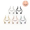 SSQKYZCSYZ 5Pcs Stainless Steel Nose Rings Hoop Gradient Nose Studs