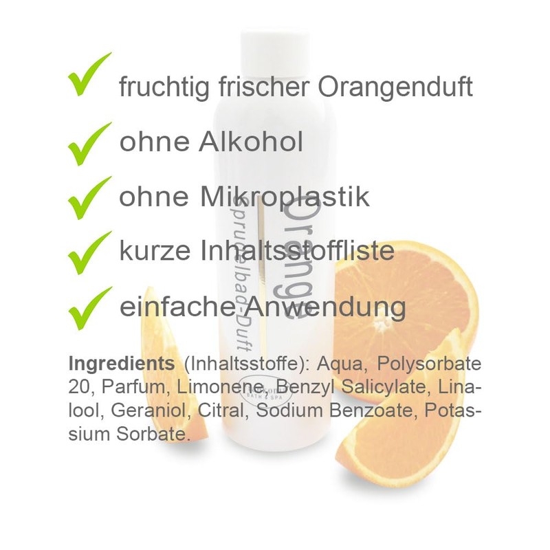 Whirlpool Bath Additive Orange Bubble Bath Fragrance Concentrate 230 ml
