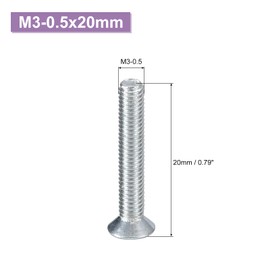 sourcing map 100 pcs M3-0.5x20 Machine Screws Phillips Pan Cross Head Screws Fasteners Bolts Carbon Steel Blue for Wall Socket,House Repairs