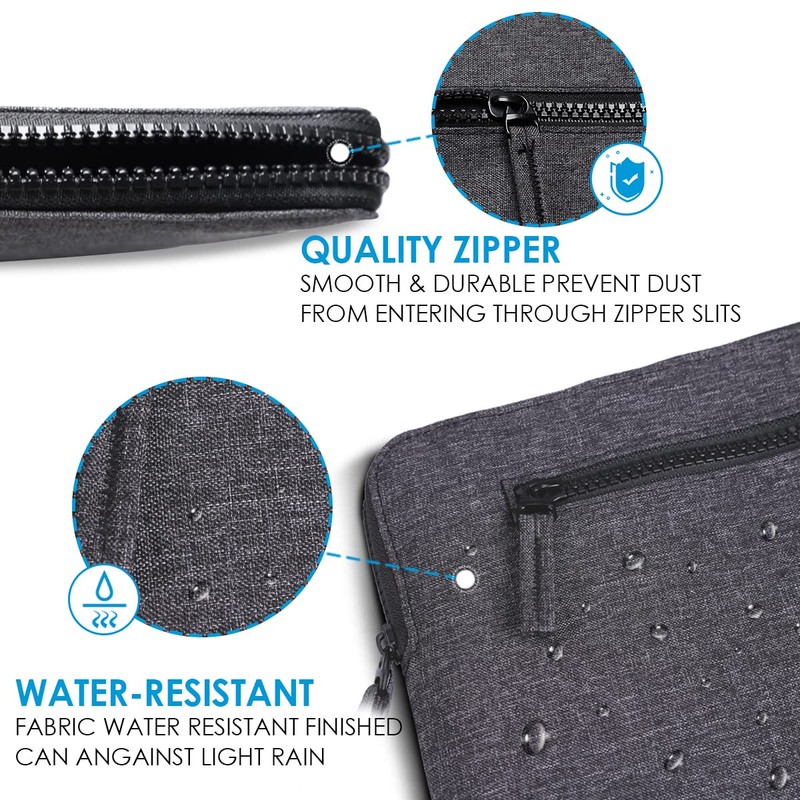 Eono Minimalism Laptop Sleeve with 2 Compartments Padded Notebook Tablet