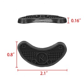 uxcell Antislip Rubber Shoes Sole Heel Plate Taps Repair Tips 20pcs Black Black