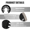 Vearter Diamond Oscillating Saw Blades 4PCS, 3'' Universal Multitool Blades