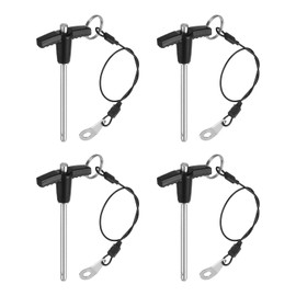 QUARKZMAN T-Handle Locking Pins, 5 mm x 60 mm Quick Release Pins, Usage Length, Stainless Steel Push Button Quick Release Pin, Ball Lock Bolts, Pack of 4