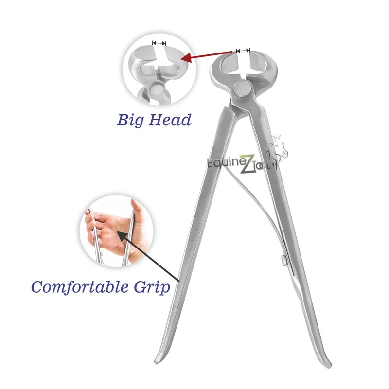 12” Hoof Nipper Spring Loaded Farrier Tool – Vanadium Steel,
