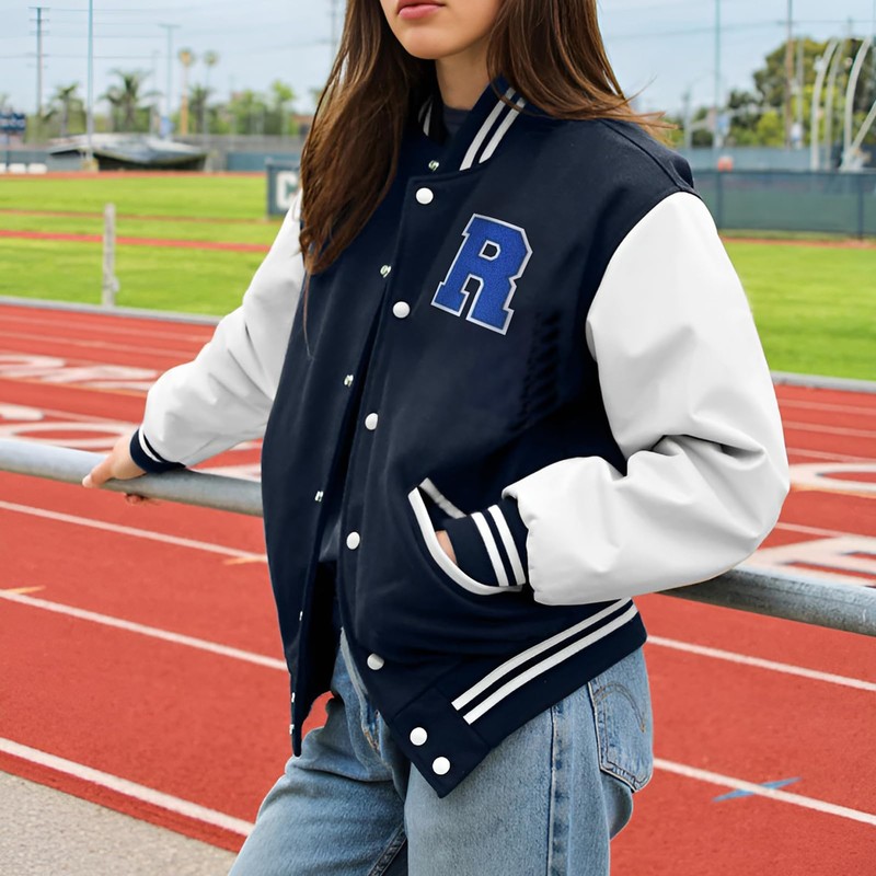 Single 4.5" Blue Chenille Varsity Letter Patch – Iron-On Applique