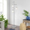 Stepeak Modern Crystal Floor Lamp for Living Room, 3 Lights