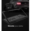 Black with Chrome Finish License Plate Frame - Stainless Steel
