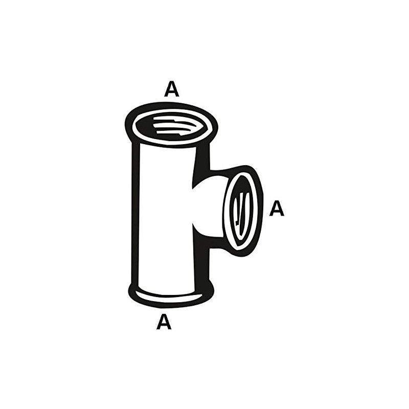 CORNAT VFB13054 1.25-inch Zinc Coated T-Piece