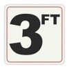 Adhesive Pool Depth Markers for Pool and Spas Feet (3