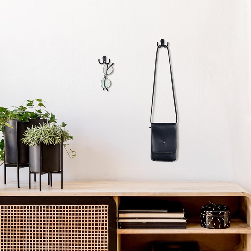 Gorffy Coat Hooks, Black, Pack of 6 Vintage Coat Hooks