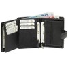 Catch Men's Leather Purse Wallet (Black)