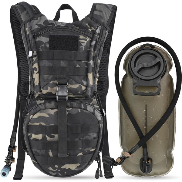 MARCHWAY Tactical Molle Hydration Pack Backpack with 3L TPU Water