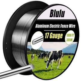 Blulu 17 Gauge Aluminum Electric Fence Wire 1000 ft Aluminum Fence Wire for Garden Electric Fence Aluminum Magnesium Alloy Fence Chicken Wire, High Conductivity and Durability