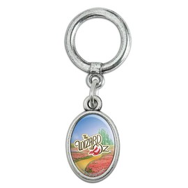 GRAPHICS & MORE The Wizard of Oz Ruby Slippers Logo Shoe Sneaker Shoelace Oval Charm Jewelry