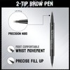 2-in-1 Dual-Ended Eyebrow Pencil, Microblading Eyebrow Pencil with 2 Fork