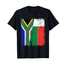 South Africa Madagascar Half Flag South African Malagasy T-Shirt